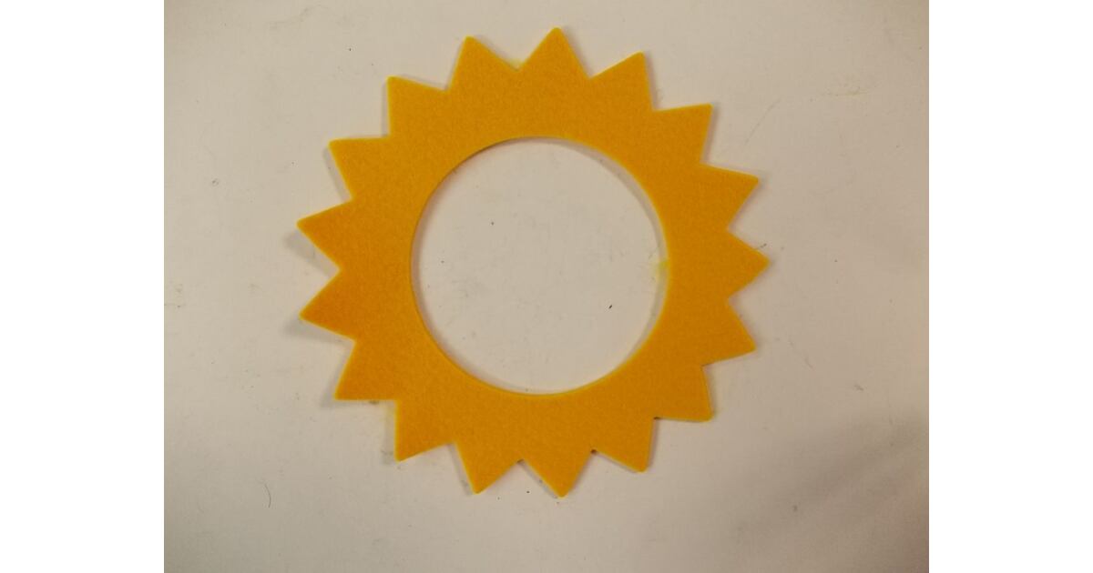 Yellow Tank Felt Seal Star Shape