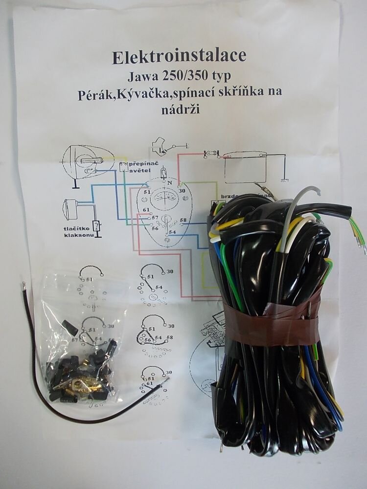 Wiring Harness Jawa 250/350 Pérák Kývačka