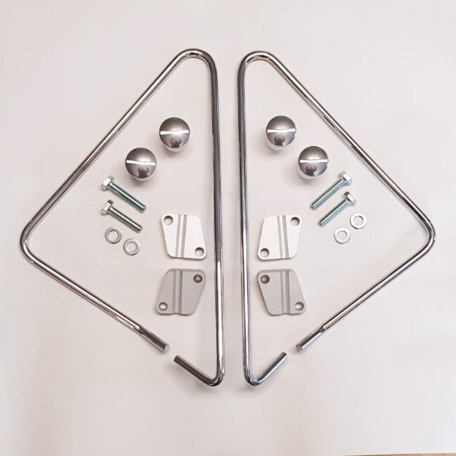 Windshield mounting brackets - ČZ 502 De Luxe Scooter - newer type, panel handlebars
