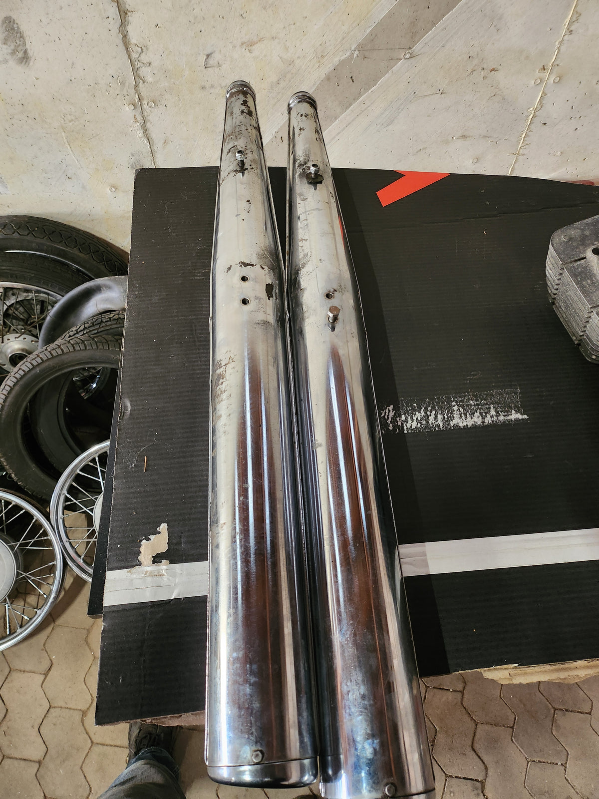 Jawa 638/639/640 exhaust pipe set used