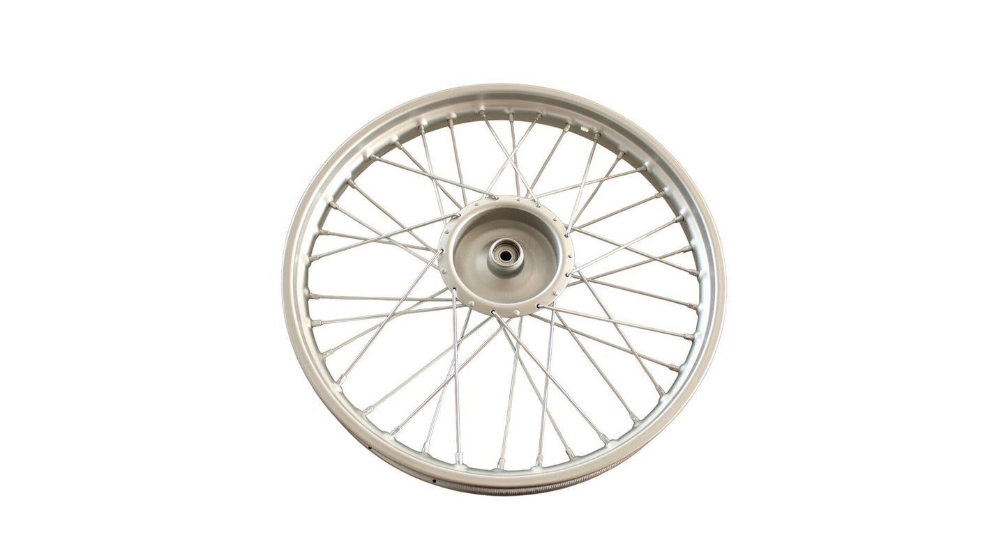 Wheel spoking and truing, half-drum type