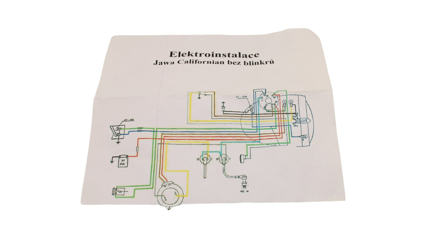 Wiring harness Jawa 250/350 Californian, without turn signals