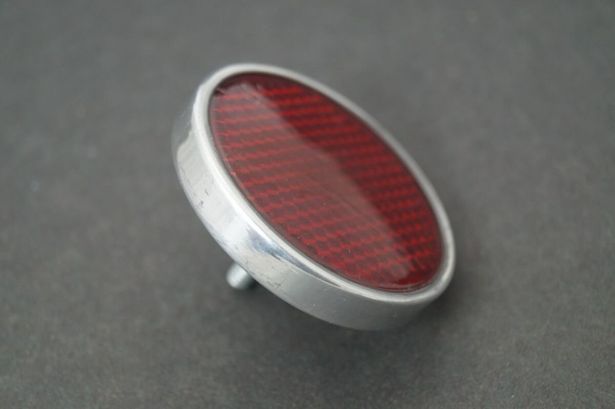 Polished Aluminum Red Reflector with Screw