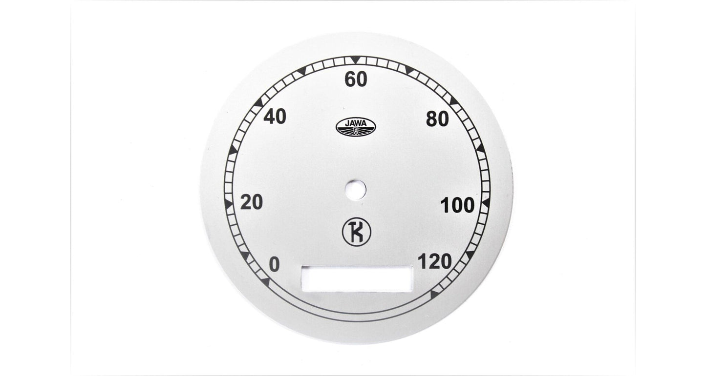Speedometer dial Jawa Pérák FJ Křižík