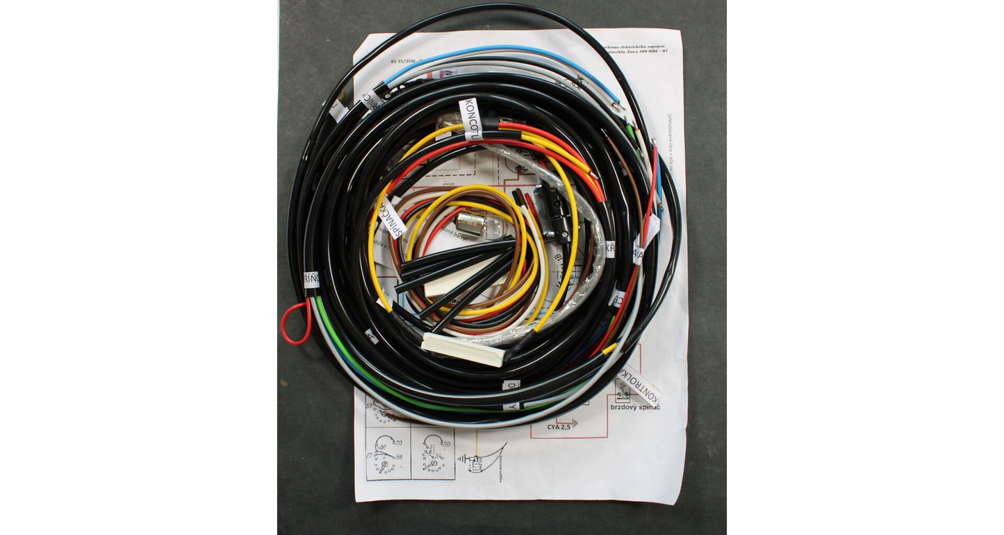 Wiring harness ČZ scooter 502 with turn signals