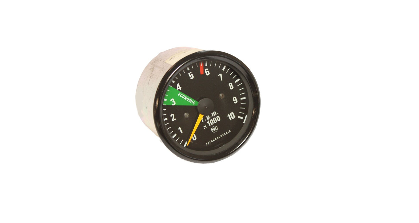 Refurbished tachometer Jawa 350 black bezel, yellow needle economic
