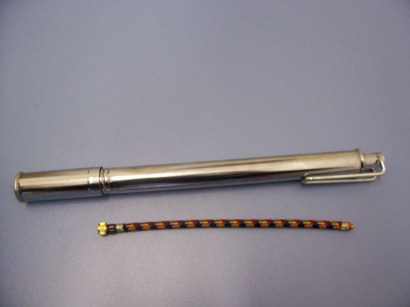 Chrome Motorcycle Hand Pump 35cm Velobel