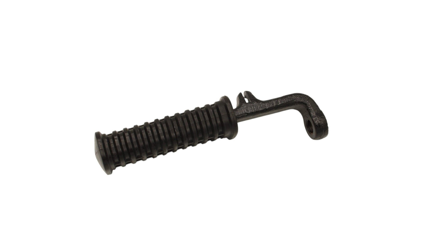 Left footrest Jawa 634, fixed, black, incl. rubber, Mototechna