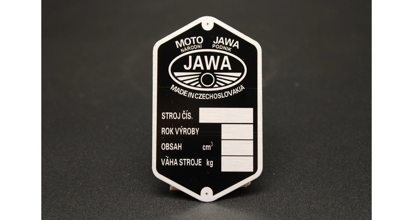 Production plate Jawa Perak, communist type, blank, 4 lines