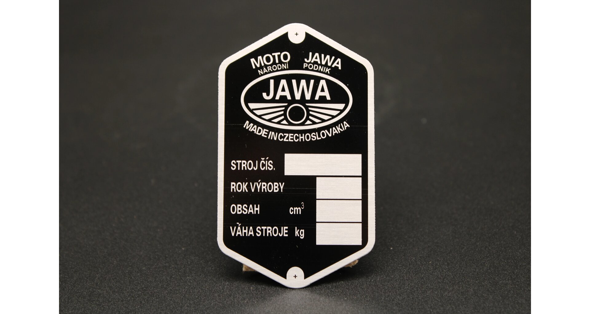 Production plate Jawa Perak, communist type, blank, 4 lines
