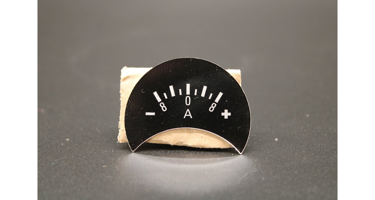 Jawa ammeter scale, negative ground on left, 8A