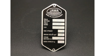 Production Plate Blank Jawa Panelka Printed Style