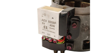 Rebuilt stator, older design, Jawa swinging-arm with AEV relay 45W ground plus