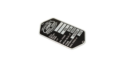 Jawa 250 Panelka 559 Manufacturer Plate Etched