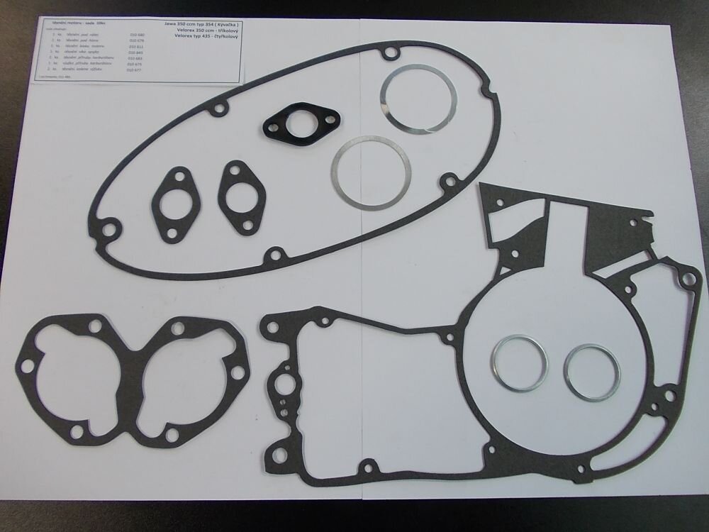 Engine Gasket Set Jawa 350/354, Pérák