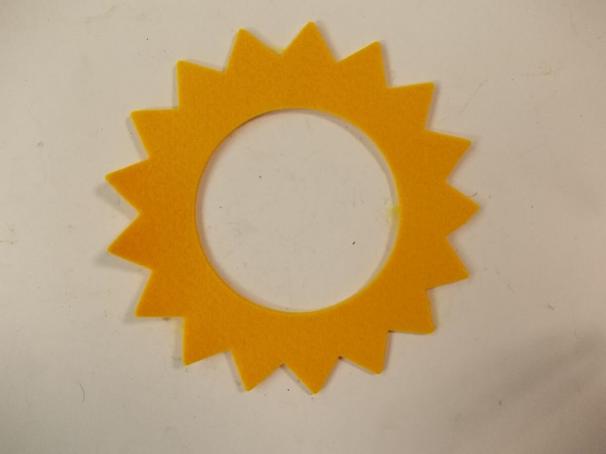 Yellow Tank Felt Seal Star Shape