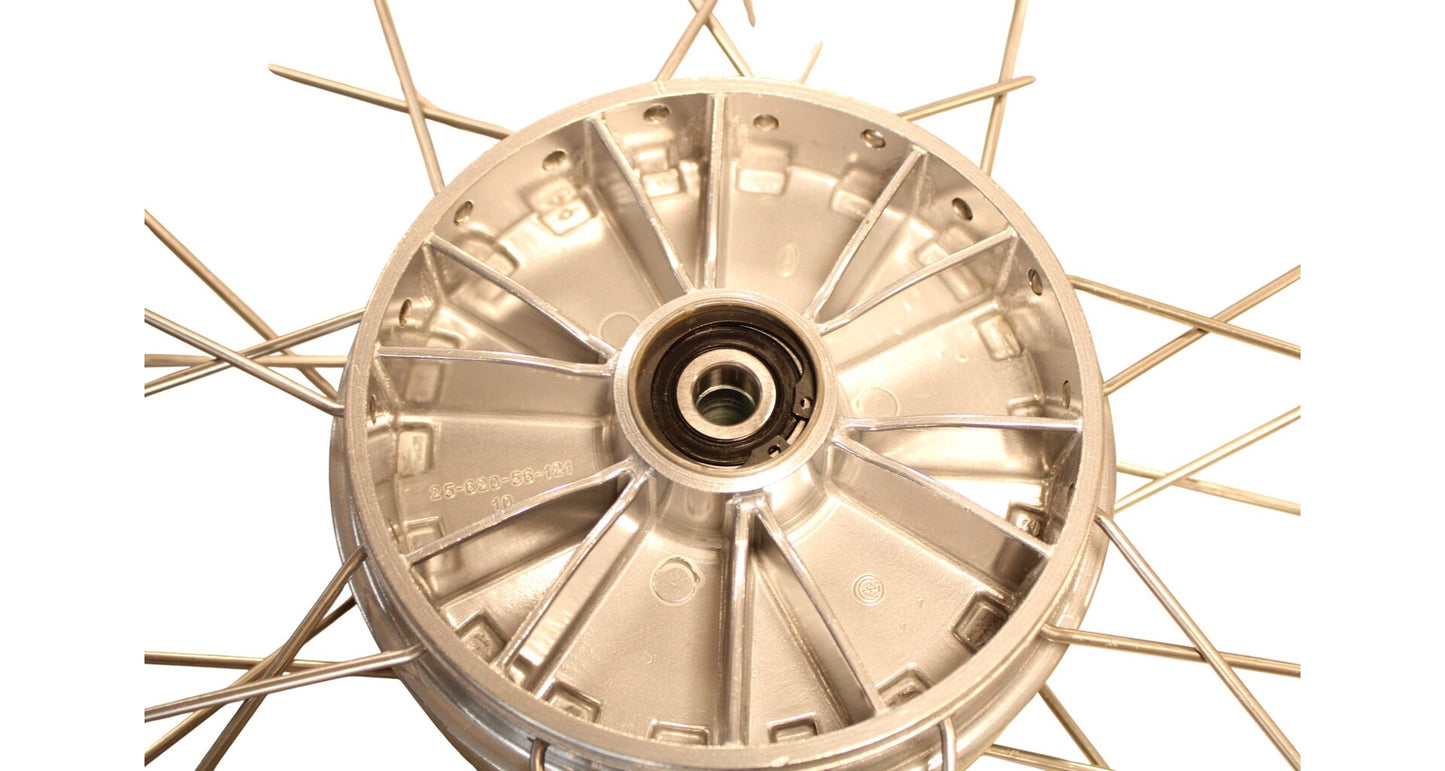 Refurbished wheel Jawa 18" rim 2.15 stainless spokes, chemically polished