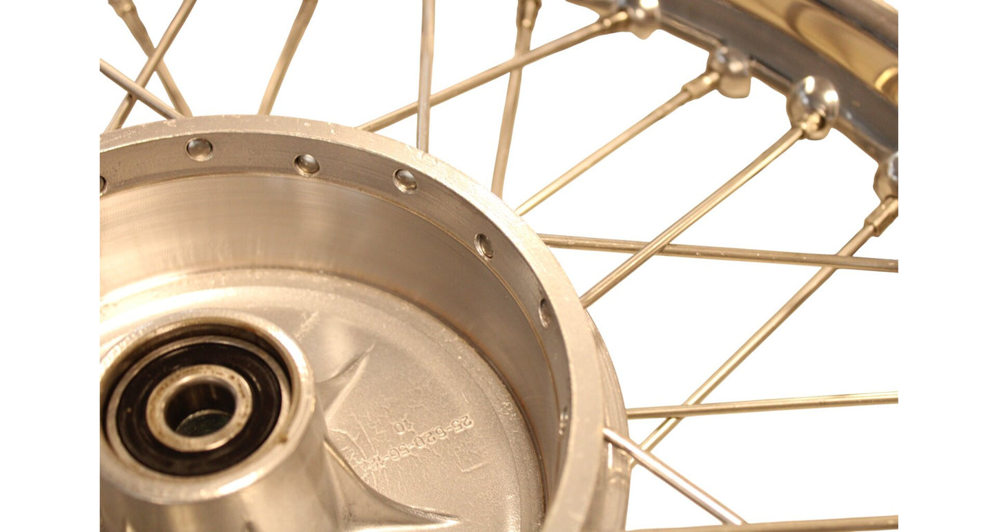 Refurbished wheel Jawa 18" rim 2.15 stainless spokes, chemically polished