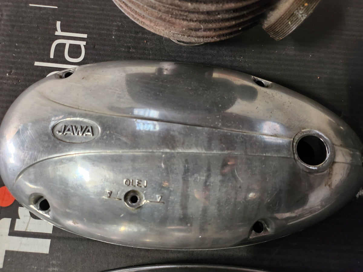 Jawa 353 head, Cylinder with Almet 0.75 piston,studds, clutch and magnet cover- used