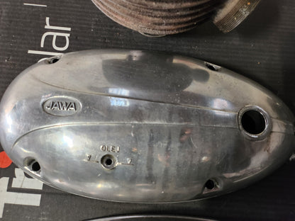 Jawa 353 head, Cylinder with Almet 0.75 piston,studds, clutch and magnet cover- used