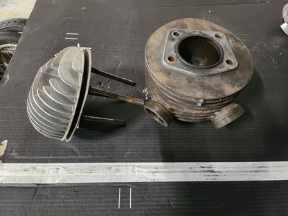 Jawa 353 head, Cylinder with Almet 0.75 piston,studds, clutch and magnet cover- used