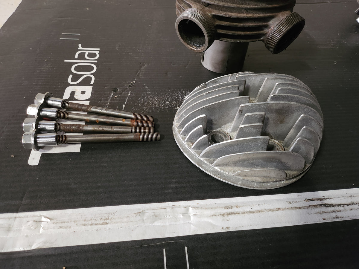 Jawa 353 head, Cylinder with Almet 0.75 piston,studds, clutch and magnet cover- used