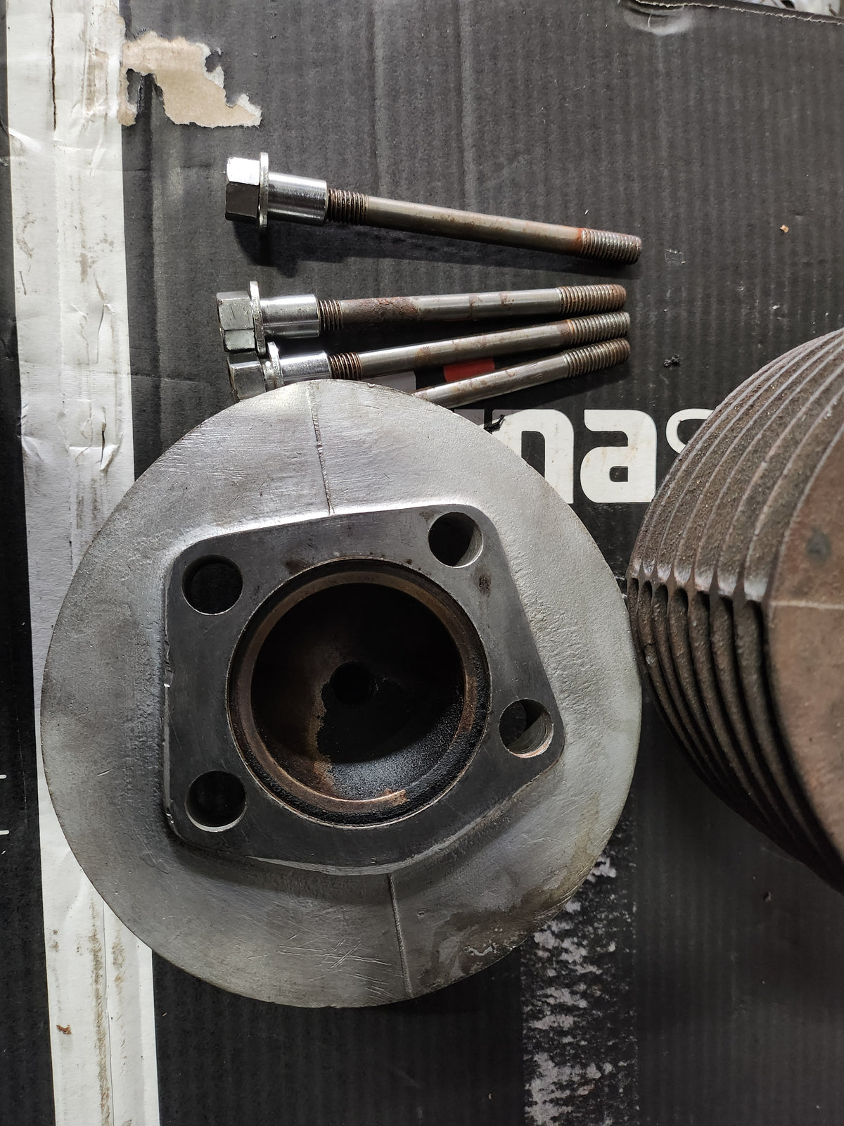 Jawa 353 head, Cylinder with Almet 0.75 piston,studds, clutch and magnet cover- used