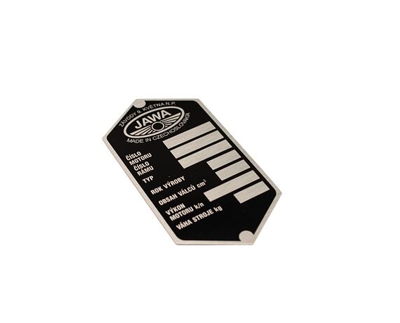 Jawa Manufacturer Plate 9 Května Factory Printed