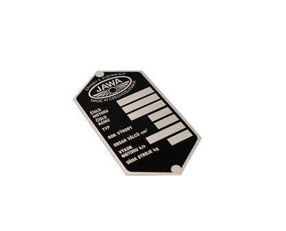 Jawa Manufacturer Plate 9 Května Factory Printed