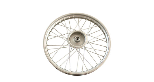 Wheel spoking and truing, half-drum type