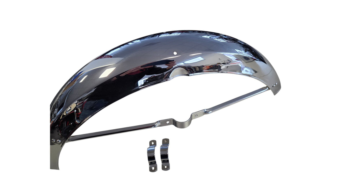 Front fender Jawa 634 chromed incl. clamps