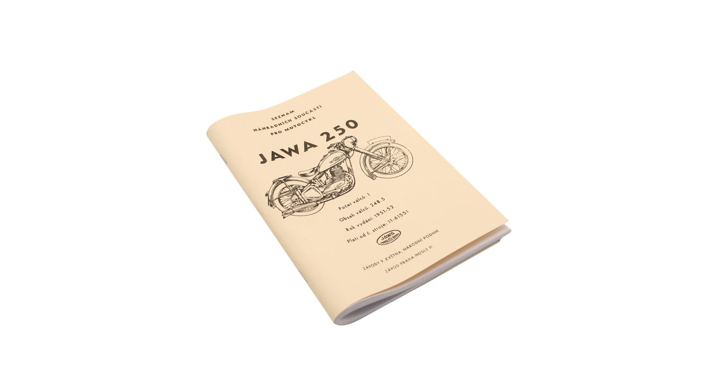 Spare Parts Catalog Jawa Perak 1951-1952