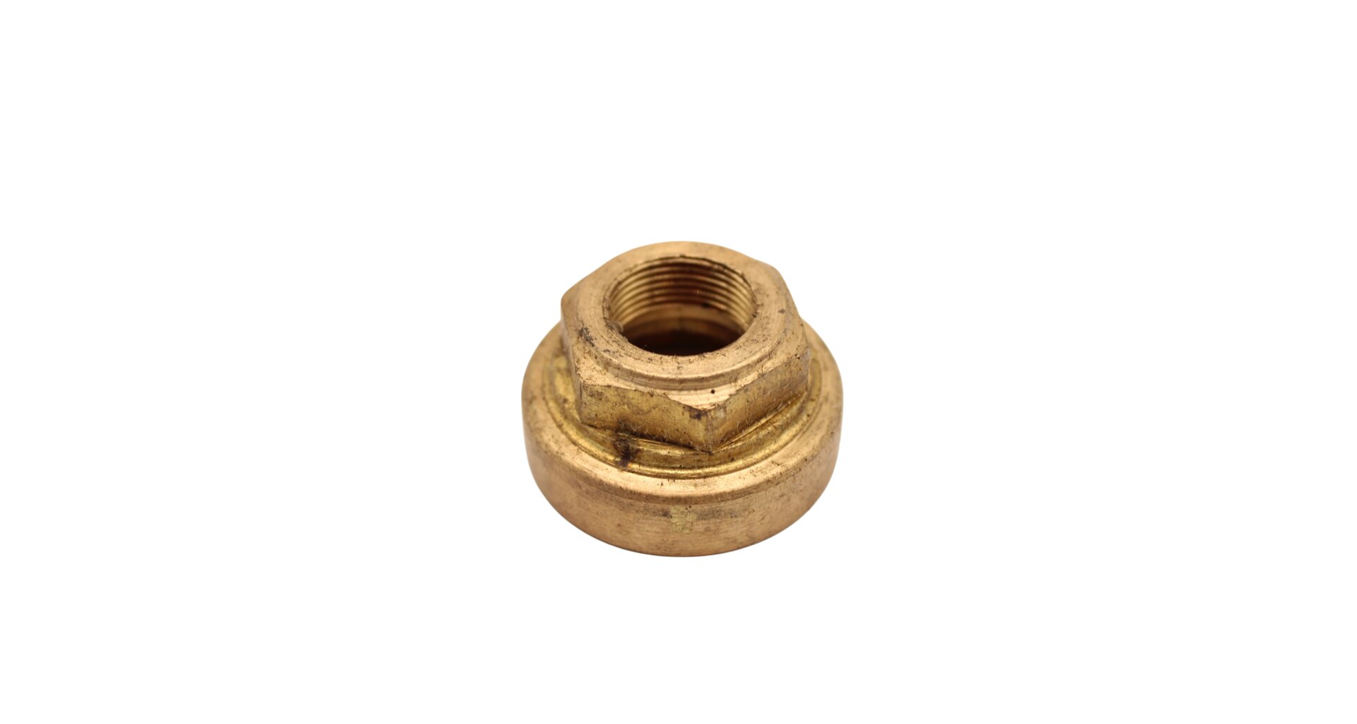Brass Lower Union Nut for Jawa Pérák Carburetor, Mototechna