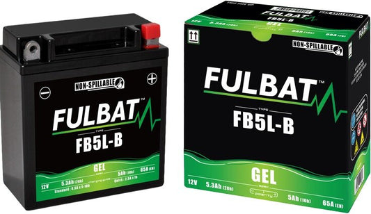 Battery Fulbat 12V, YB5L-B GEL, 12V, 5Ah, 65A, maintenance-free GEL