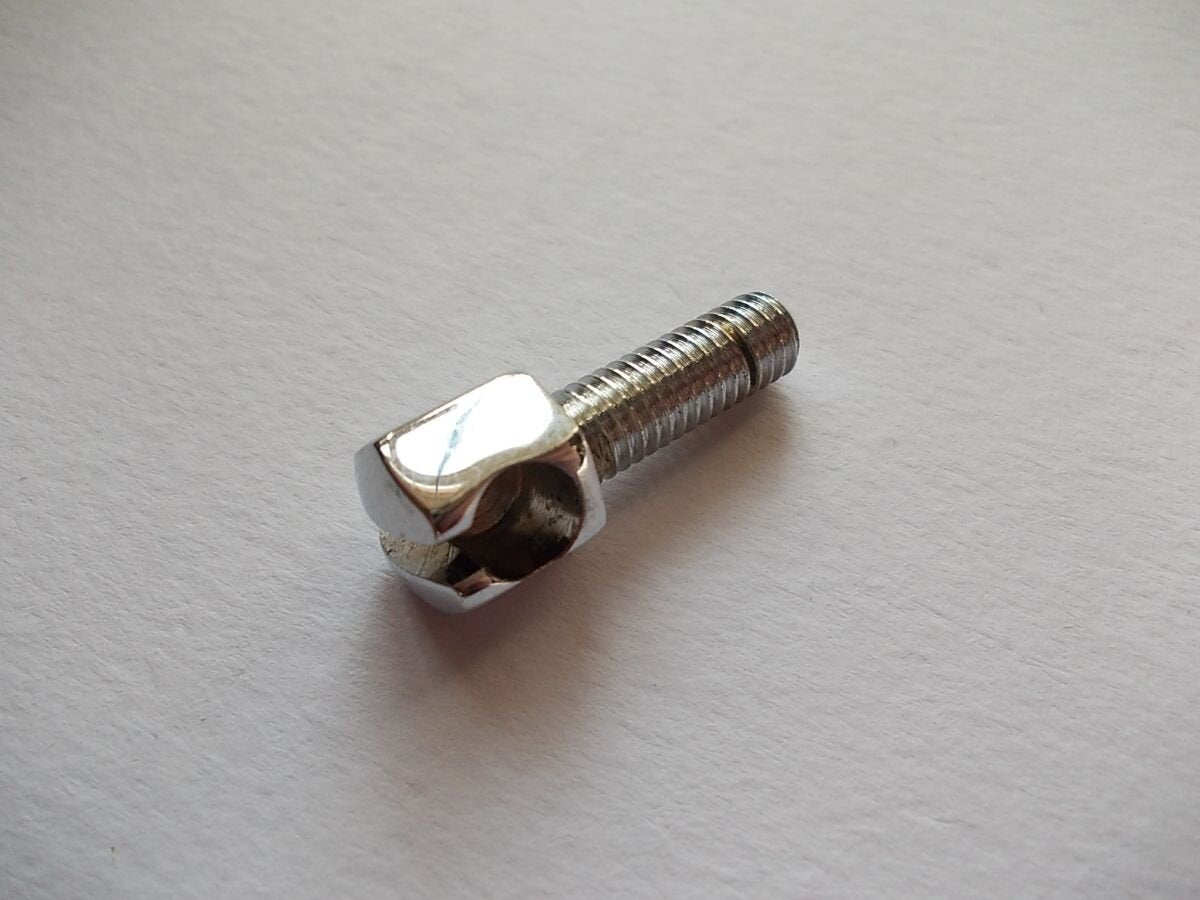 Front brake cable holder Jawa Pérák chrome
