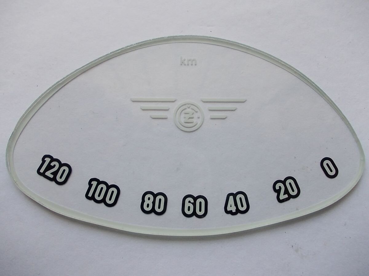 Speedometer glass ČZ Deluxe, Scooter