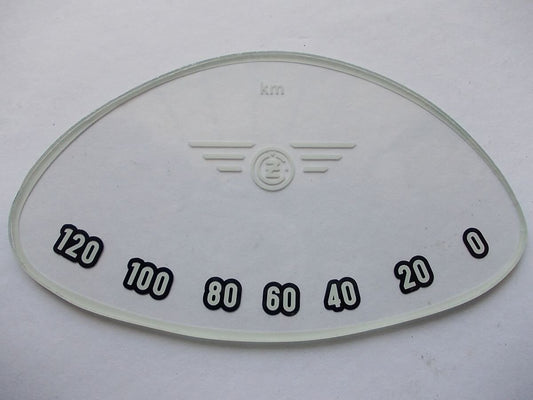 Speedometer glass ČZ Deluxe, Scooter