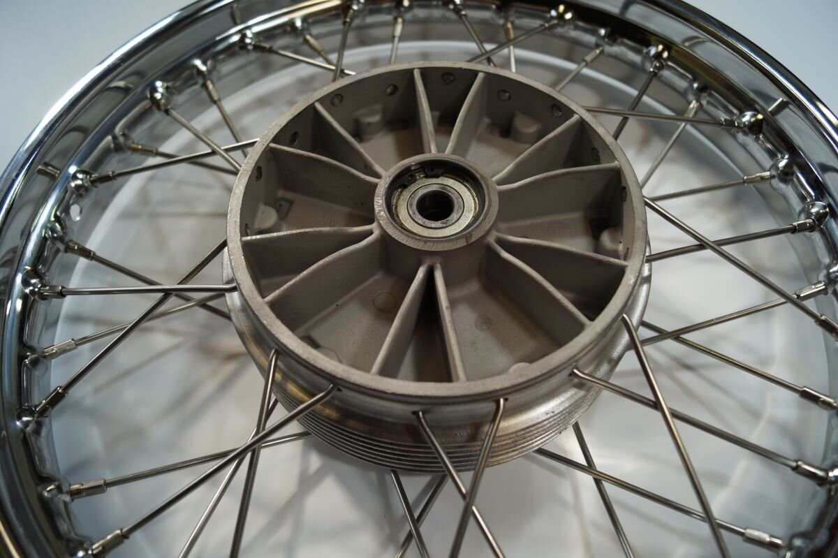 Rebuilt Jawa Panelka Wheel Stainless Spokes
