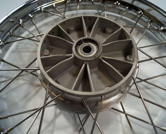 Rebuilt Jawa Panelka Wheel Stainless Spokes