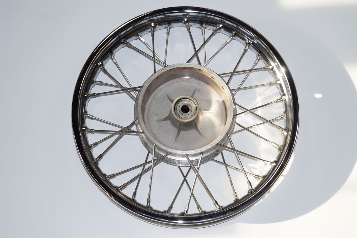 Rebuilt Jawa Panelka Wheel Stainless Spokes