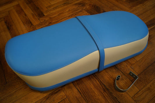 Seat ČZ scooter 501 502 Prase, blue-cream