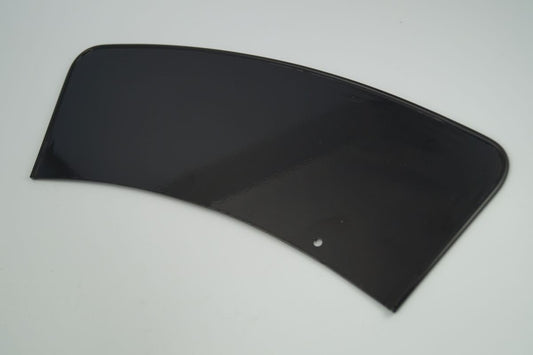 Black license plate for front fender with rim, tall