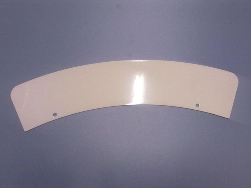 White license plate for front fender