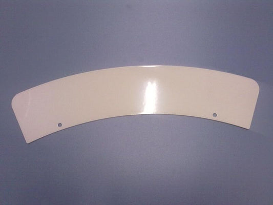 White license plate for front fender