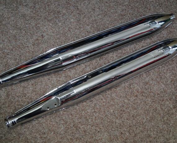 Cigar Mufflers Jawa Threaded Mount Turkish Pair