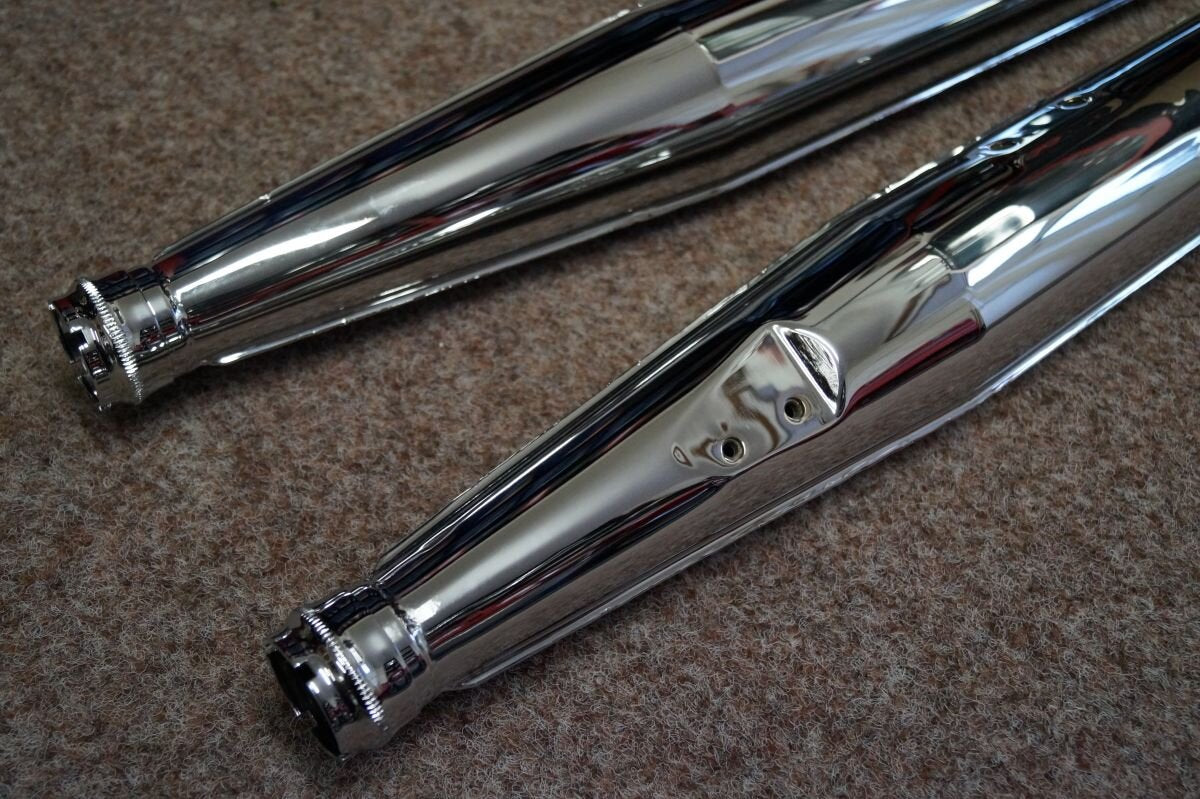 Cigar Mufflers Jawa Threaded Mount Turkish Pair