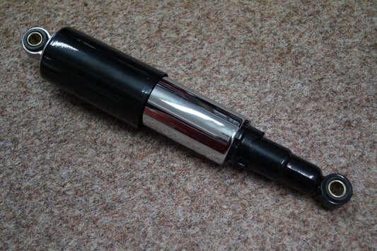 Rear shock absorber, adjustable, covered, black, Jawa 634