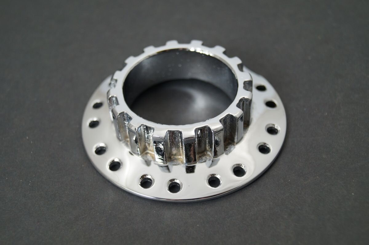 Sprocket carrier for wheel hub Jawa Pérák, chrome, communist type
