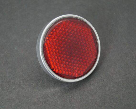 Polished Aluminum Red Reflector with Screw