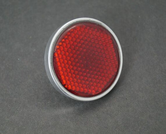 Polished Aluminum Red Reflector with Screw